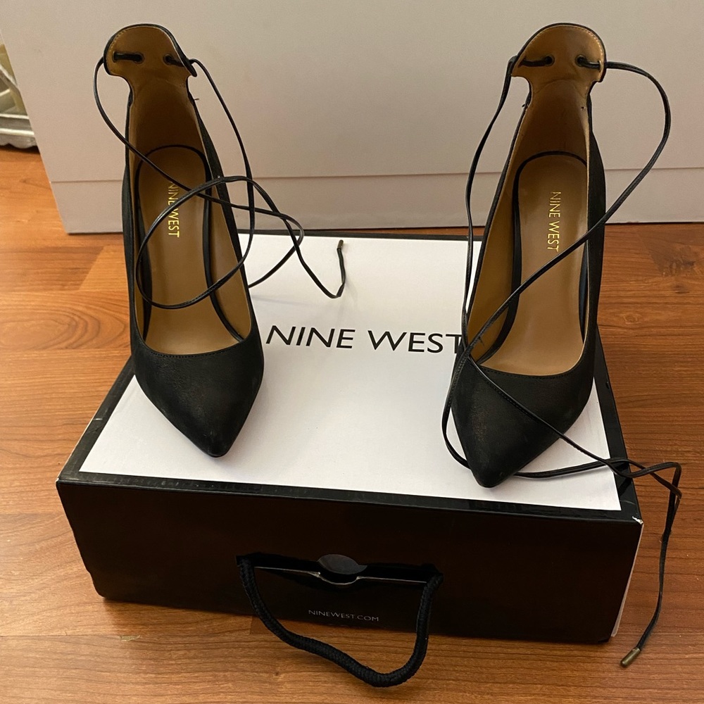 Barely worn lace up heels